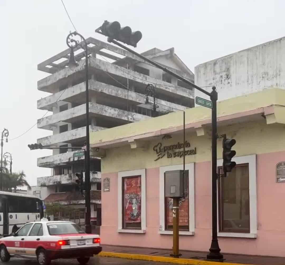 Falla semáforos del centro del puerto de Veracruz