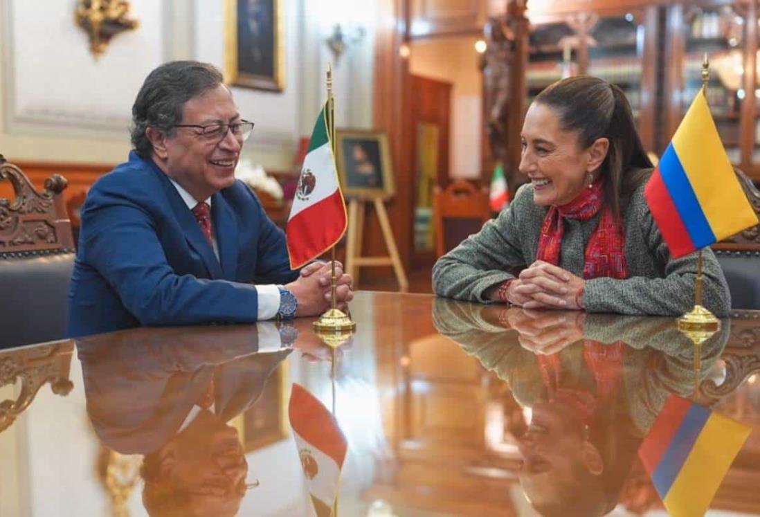 Claudia Sheinbaum se reúne con Gustavo Petro, presidente de Colombia; destacan la unidad | VIDEO