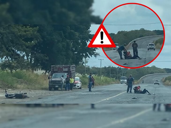 Dos mujeres sufren accidente de moto en la carretera Córdoba-Veracruz