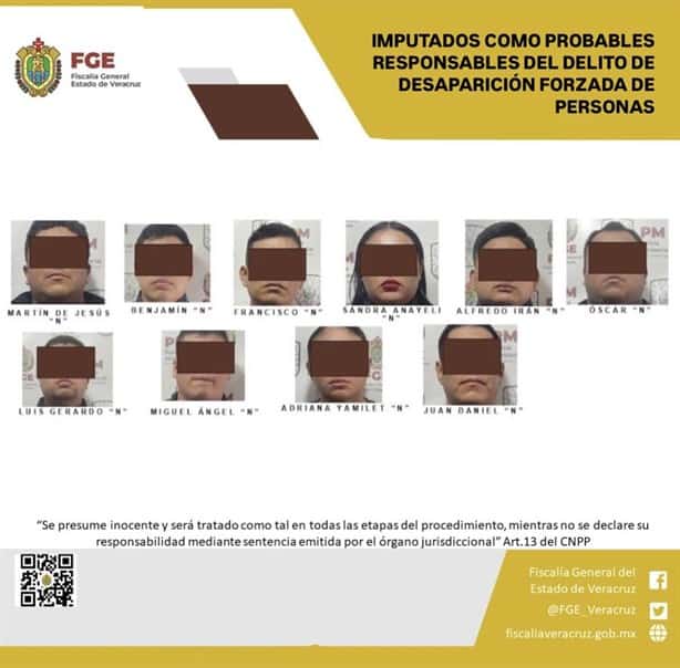 Imputan a 12 policías de Veracruz acusados de desaparición forzada