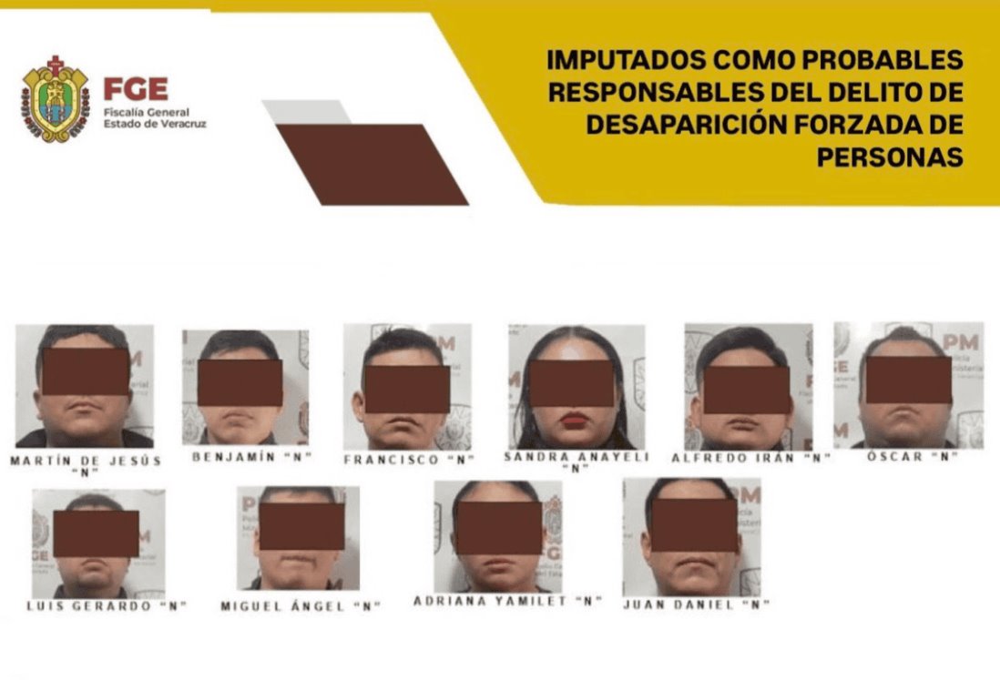 Imputan a 12 policías de Veracruz acusados de desaparición forzada