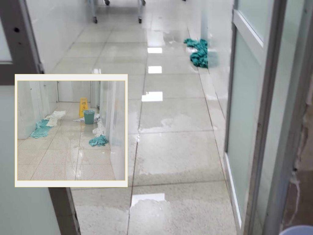 IMSS 36 Coatzacoalcos: Aguas negras invaden área de urgencias; pese a quejas no les solucionan