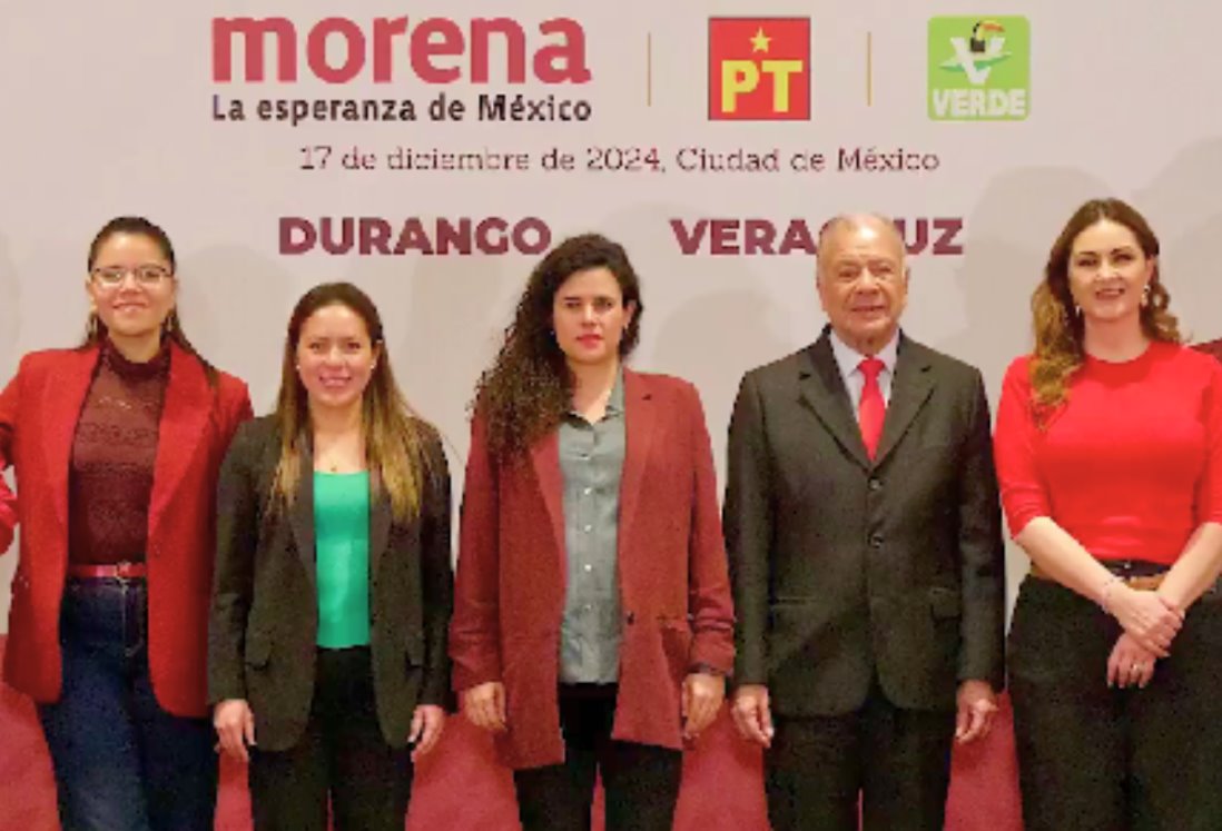 Morena, PT y Verde anuncian coalición en Veracruz y Durango rumbo a 2025