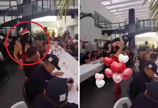 Córdoba: Bailarinas amenizan posada en Mando Único de SSP Veracruz (+VIDEO)