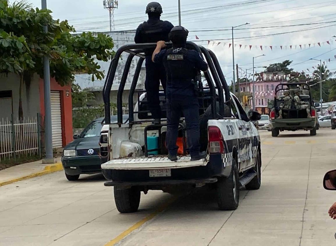 Policía Estatal y Ejército refuerzan seguridad en Agua Dulce