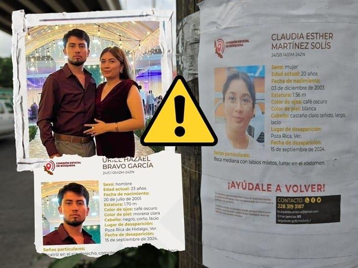 Siguen sin localizar a Claudia y Uriel, joven pareja desaparecida en Poza Rica