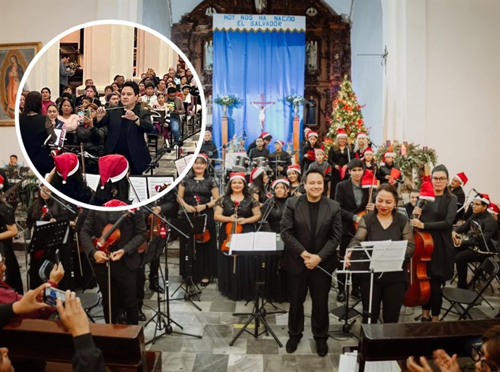 Orquesta Juvenil de Misantla deleitó con concierto navideño 