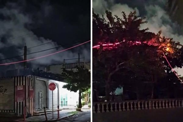 Apagón y cortocircuito deja cable al rojo vivo y sorprende en Boca del Río