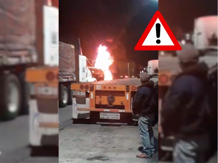 Termina en llamas: tráiler se incendia en la autopista Córdoba-Veracruz (+VIDEO)