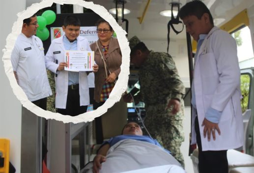 En Tuxpan, Tadeo cumple su sueño de ser médico militar, pese a discapacidad