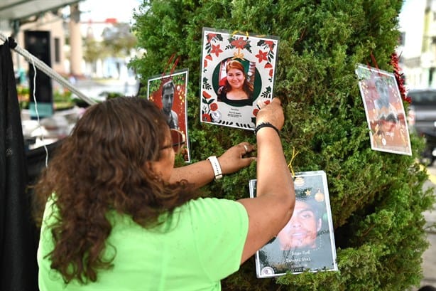 Colectivo de búsqueda coloca "árbol de la ausencia" en el parque Ciriaco Vázquez