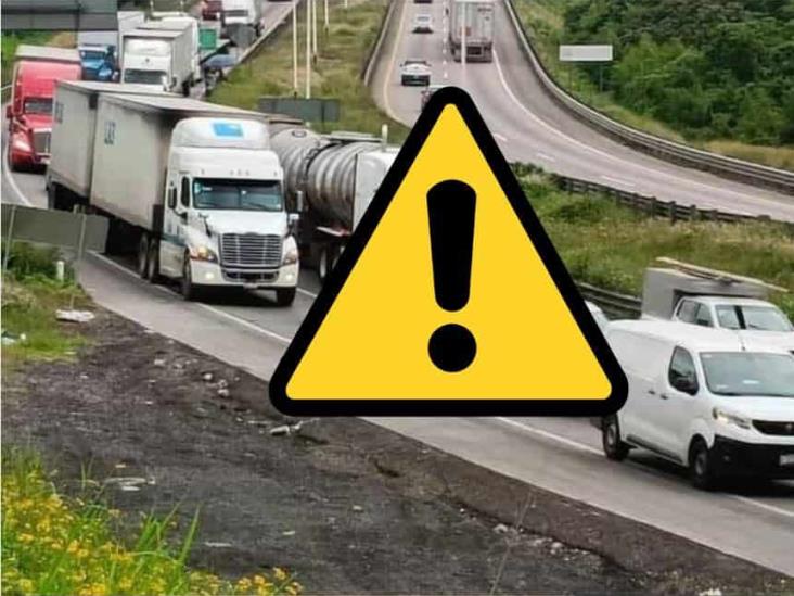 Precaución: accidente en Córdoba-Veracruz reduce carriles