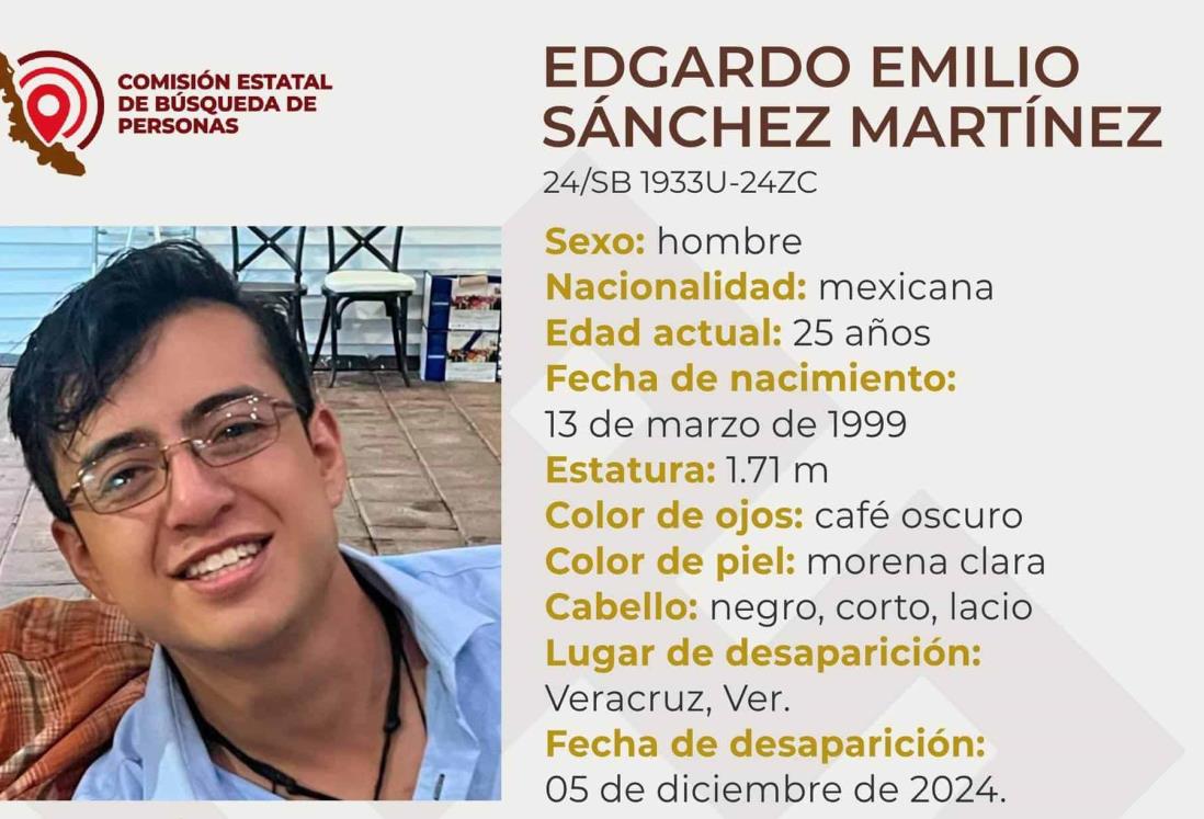 Desaparece el joven Edgardo Emilio Sánchez en el puerto de Veracruz