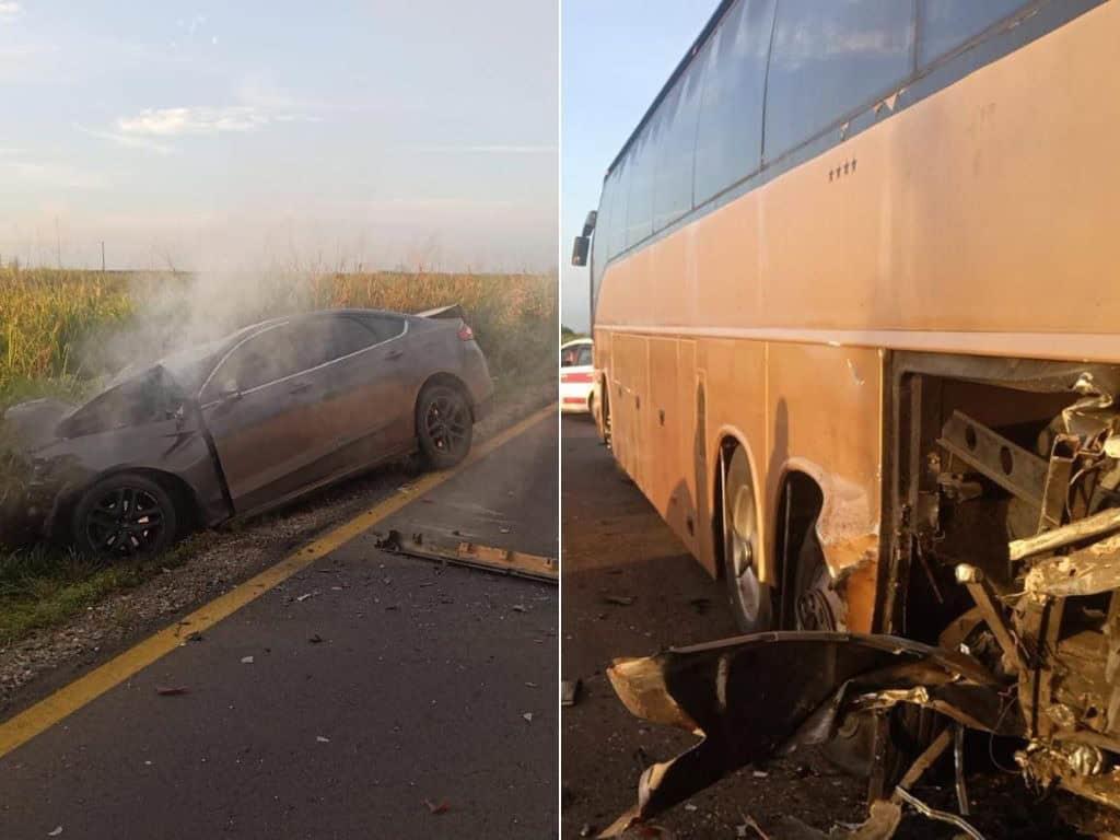 Fatal accidente en la carretera Coatzacoalcos-Minatitlán; fallece elemento de Guardia Nacional