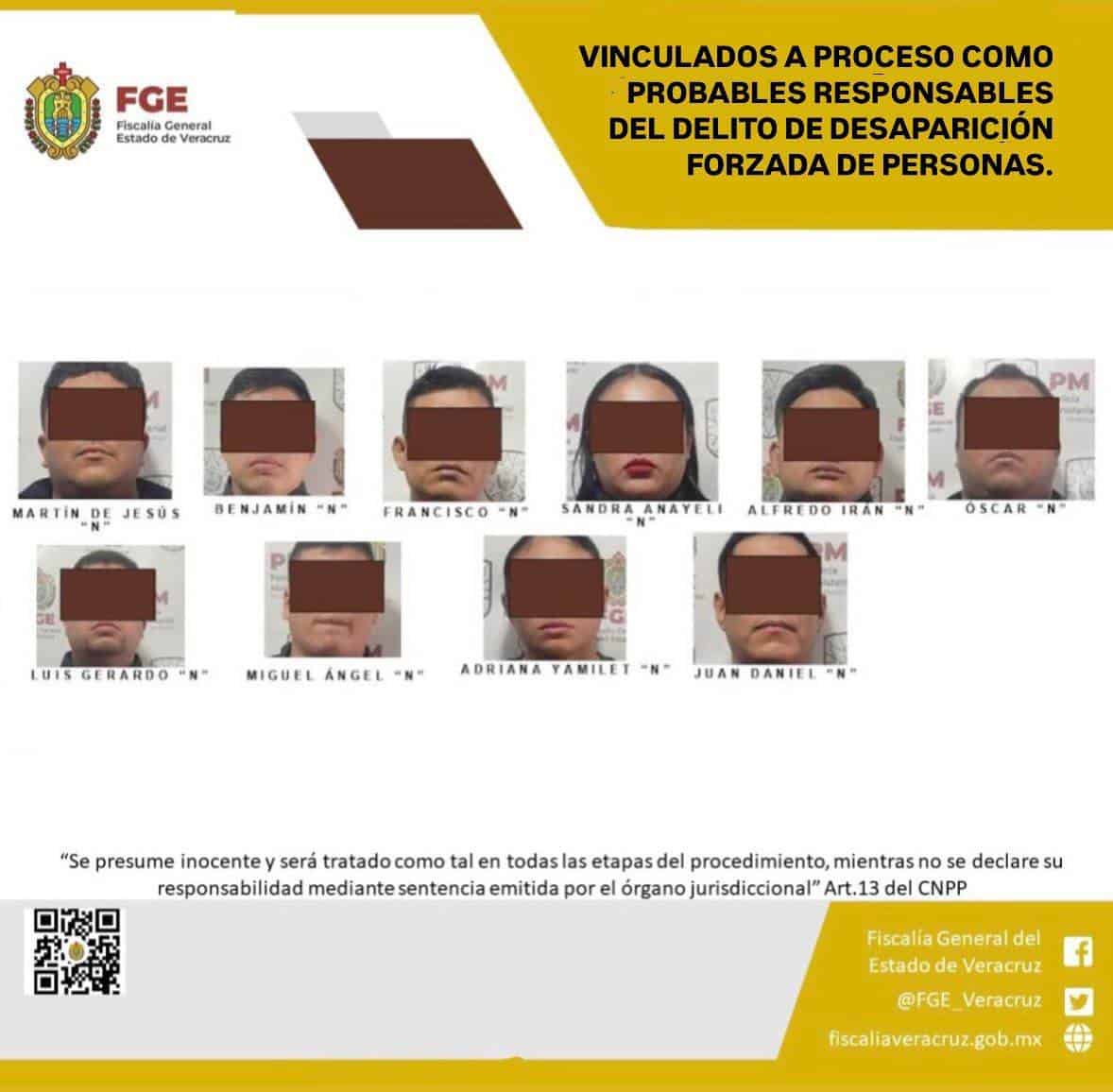 Vinculan a proceso a 10  policías de Veracruz por presunta desaparición forzada