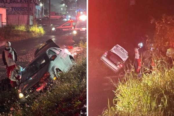 Por ebrio: conductor sufre accidente en Amatlán y termina detenido