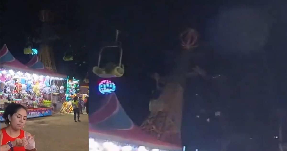 Un juego mecánico se desploma en una feria de Acapulco; PC reporta 2 heridos