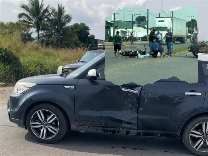 Motociclista se estrella contra un auto en Martínez