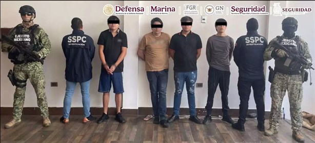 En Sinaloa, cuatro hombres detenidos en posesión de arsenal y vehículos