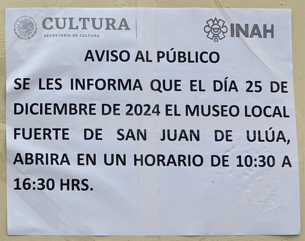 Este es el horario en que la fortaleza de San Juan de Ulúa está recibiendo a ciudadanos