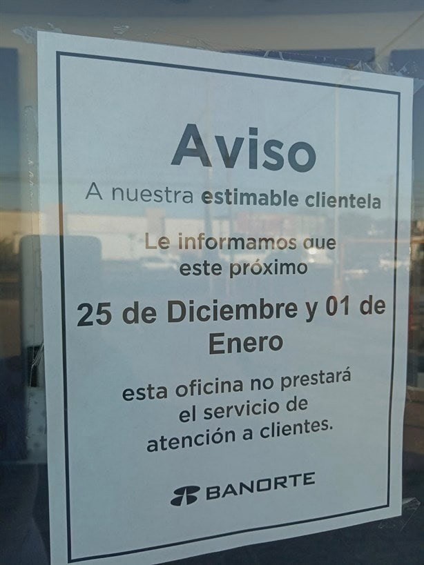 ¿Trabajarán bancos en Veracruz este 25 de diciembre? Esto sabemos