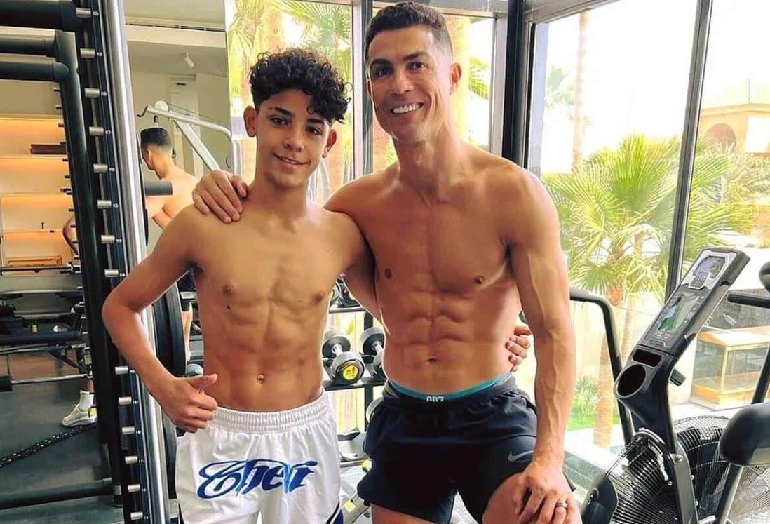 Así entrena el hijo de Cristiano Ronaldo a sus 14 años | VIDEO