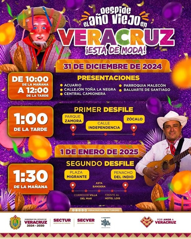 Despide el 2024 y recibe el Año Nuevo en Veracruz | Programa y horario