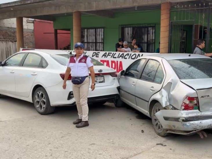 Aparatoso accidente en avenida en Misantla deja un lesionado