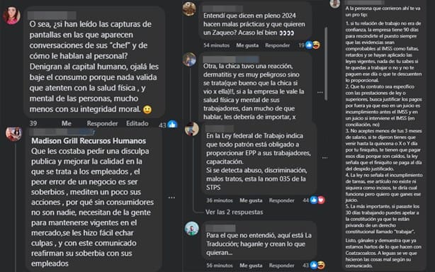 Ex trabajador de conocido restaurante de Coatzacoalcos denuncia maltrato laboral; esto dijo la empresa