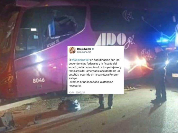 Federación y Gobierno de Veracruz atienden a víctimas de accidente en la Amozoc-Perote