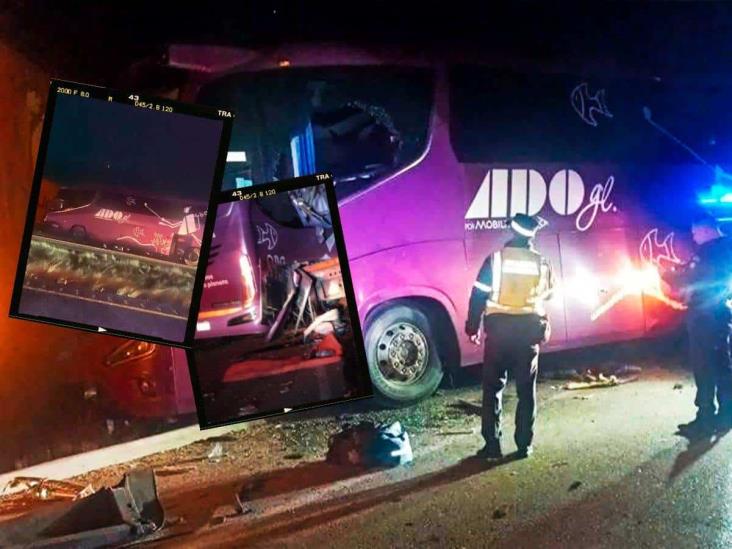 Choque entre ADO y tráiler en la Xalapa-Perote deja ya 8 muertos y 27 heridos