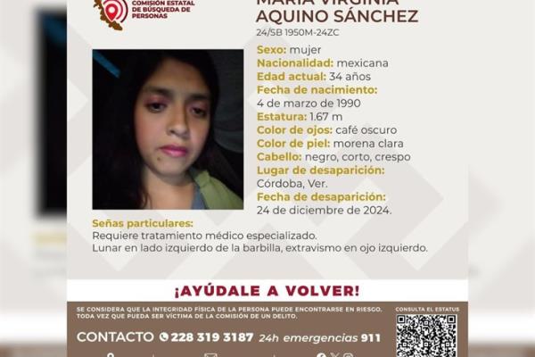 ¿La has visto? Reportan como desaparecida a una mujer cordobesa