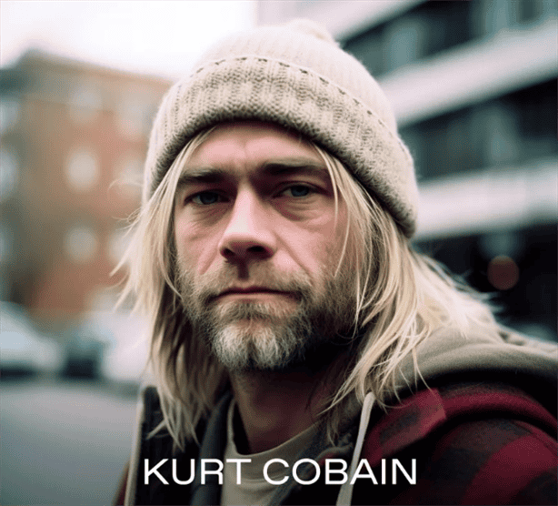 Así se vería Kurt Cobain en la actualidad con 57 años de edad, según la IA