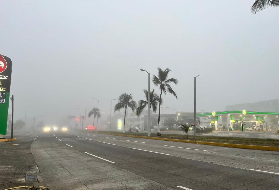 Niebla sorprende en calles de Veracruz y Boca del Río