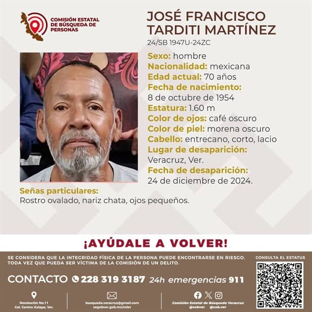 José Francisco desapareció desde la Nochebuena en Veracruz; su familia sigue buscándolo