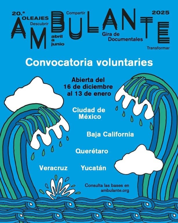 Regresa Ambulante Gira de Documentales 2025 a Xalapa; ¿cómo puedes ser voluntario?