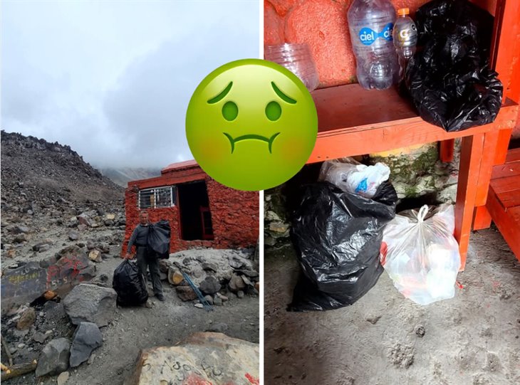 Montañistas dejan un cochinero en refugio del Pico de Orizaba, denuncian