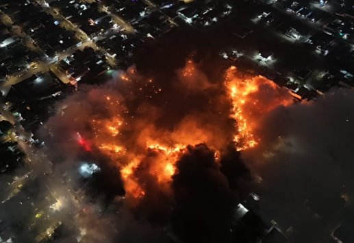 Incendio en Lomas del Angel se extiende por más de tres horas | VIDEO