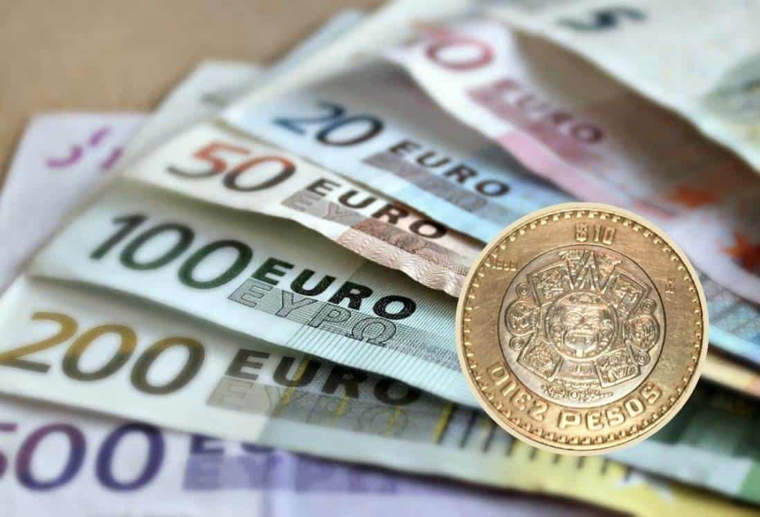 Precio del euro frente al peso mexicano HOY 31 de diciembre