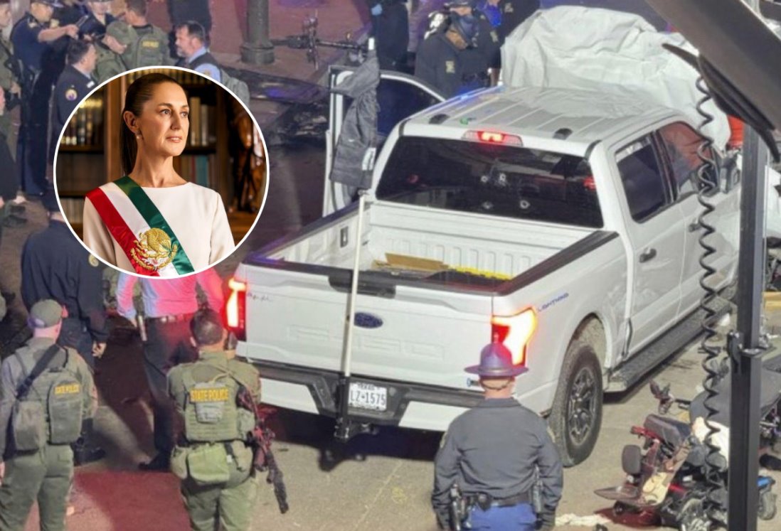 La presidenta Claudia Sheinbaum condenó el atentado ocurrido en Nueva Orleans