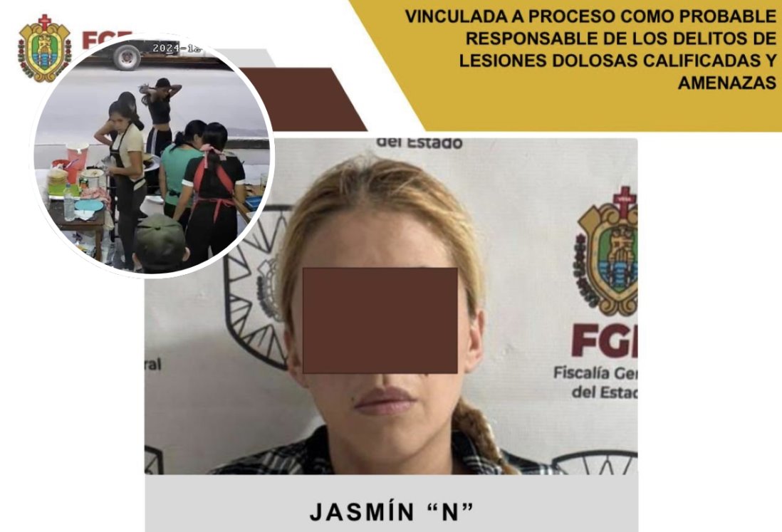 Vinculan a proceso a Jasmín "N", mujer que agredió a comerciante con aceite hirviendo en Xalapa
