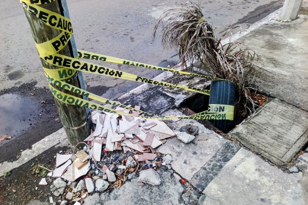 Denuncian registro sin tapa en el centro de Veracruz