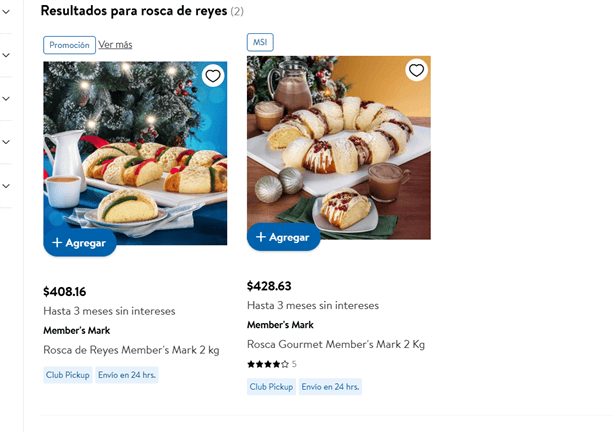 Rosca de reyes ¿cuál es el costo en Sam´s Coatzacoalcos?