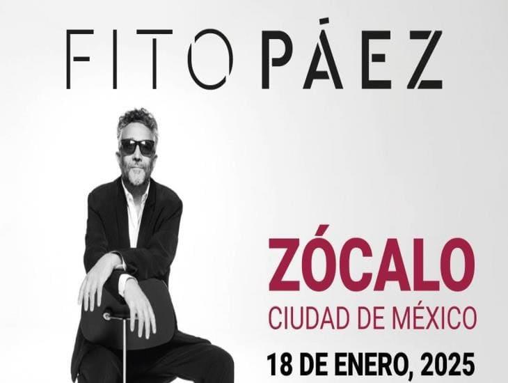 Confirman concierto de Fito Páez en Zócalo CDMX