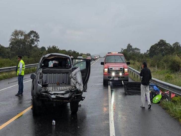 Conductor termina en el hospital tras choque en autopista Cardel-Poza Rica