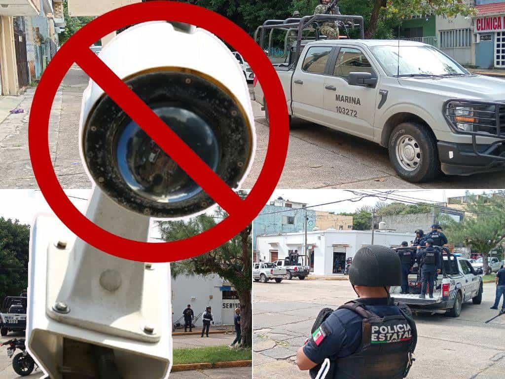 Golpe a la delincuencia en Coatzacoalcos: SSP retira cámaras de videovigilancia ilegales