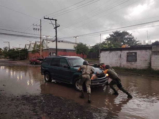 Activan plan DN-III-E tras lluvias en el puerto de Veracruz