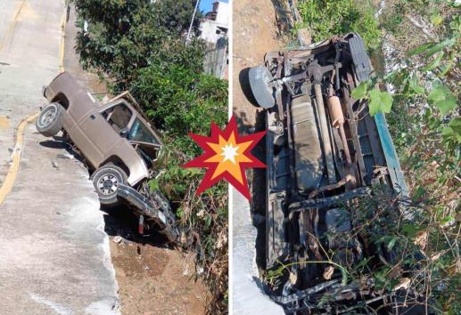 Camioneta sin control provoca fuerte accidente en colonia Antorchista de Xalapa