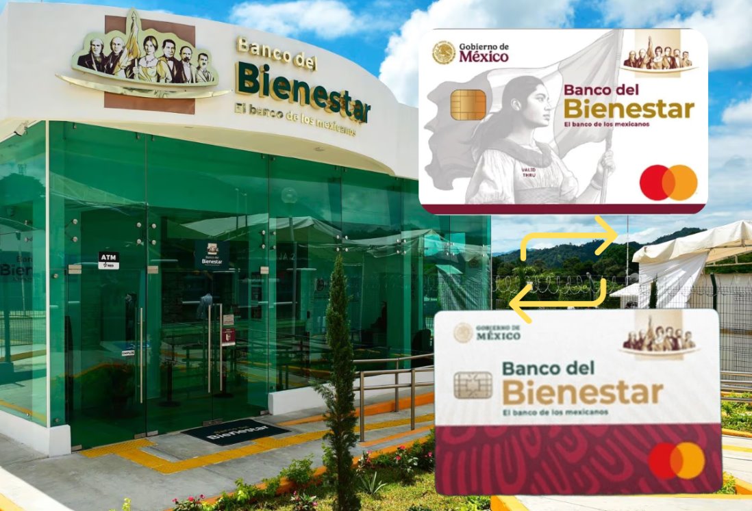 Este es el nuevo diseño de las tarjetas del Banco del Bienestar en Veracruz