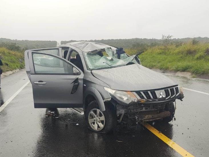 Accidente moviliza a cuerpos de emergencia en la autopista Cardel-Poza Rica